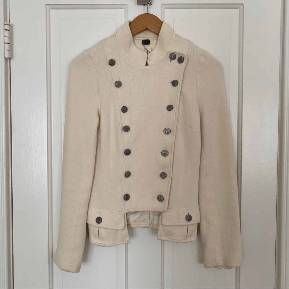 Ivory military-style jacket